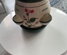 Vintage Ceramic Herb Pot