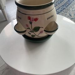 Vintage Ceramic Herb Pot