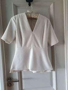 Selected V Neck Top in Ivory