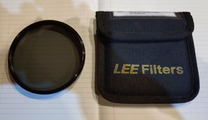 Lee Filters, 105mm Polariser, Big Stopper, Adapter Rings, Pouches & Boxes (used).