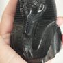 Vintage black statuette of an Egyptian pharaoh. Image 8