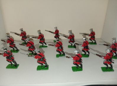 Collection Of Prince August toy soldiers 1970s Lead infantry Figures-some Damage