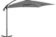Cantilever Umbrella with Steel Pole 250x250 cm Anthracite