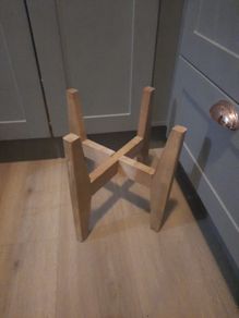 large wooden plant pot stand