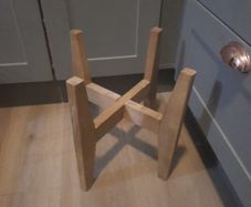 large wooden plant pot stand