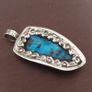 Vintage Turqouise & Brass Beatiful Desgin Pendant Image 5