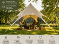 main image for ad Star Tent 10 x 4 m Gazebo Parasol Sun Canopy made of cotton blend fabric