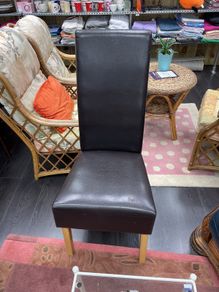 Brown leather chair