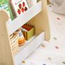 Childrens Storage Shelf with Wheels 3 Tier Book & Toy Organiser Image 4