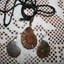 Shell fossil ,Necklace and earings Image 2