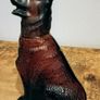 Vintage Shepherd Dog Glass Decanter. Image 2