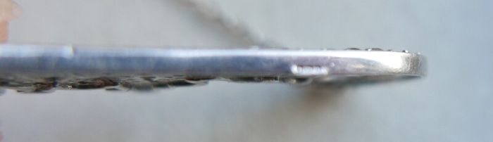 Vintage Sterling Silver 925  Sister,  Necklace with White Sapphire length 16" - 8,9g