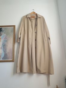 Massimo Dutti Linen Blend Trench Size Large