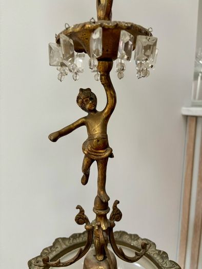 Antique Victorian Cherub Ceiling Light