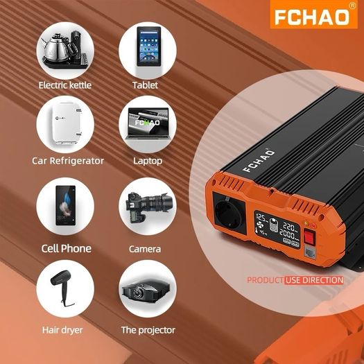 Power inverter 24v Dc to 220v 50hz Ac 1800w