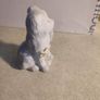 Pastel Grey Collection Hathaway International Dog Figurine Playing With A Shose. Image 5