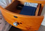 Wood bedside lockers