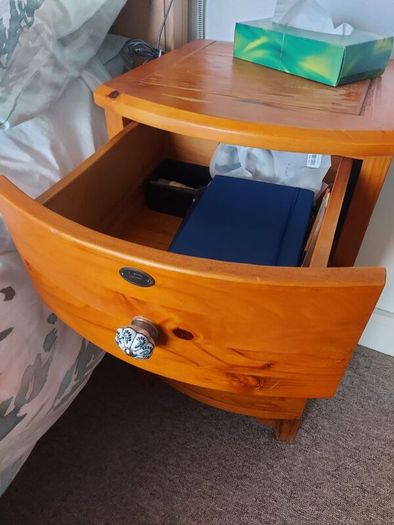 Wood bedside lockers