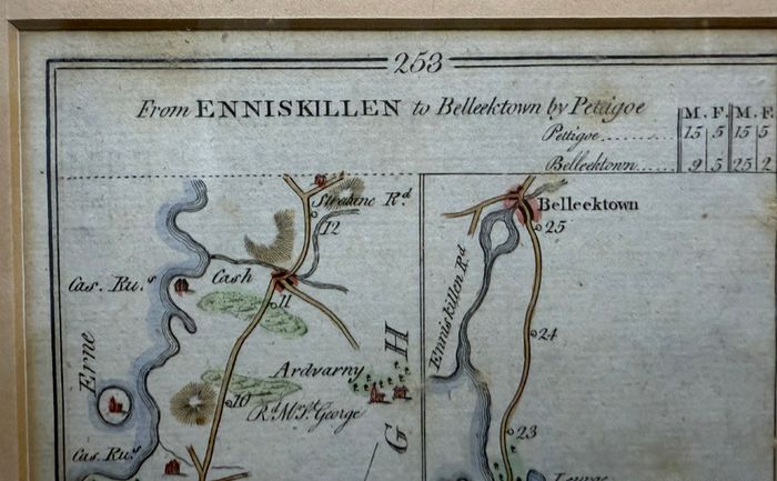 Genuine 18th Century Taylor & Skinners Roads of Ireland (Omagh, Enniskillen and Belleek)