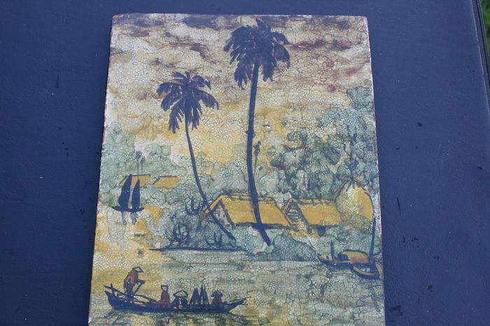 Antique two Asian Paintings 11.4" x 8"   11,5 x 8"