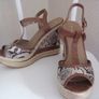 Platform Wedge Sandals 41 New Animal Print Image 3