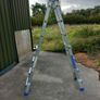 Multi purpose  aluminium ladder with  sliding rungs Image 4
