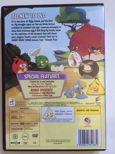 Angry Birds - Season 2 (2014-2015) Vol.1 Episodes 53-65 [DVD TV Boxset]