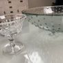 Large Swedish tinted green glass textured  bowl Image 6