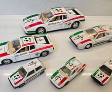 Italia 90 Ferrari Testarossa 308 GTB Fiat Uno Tipo Bburago Model Cars 1/43 1/24 and 1/18 Scale
