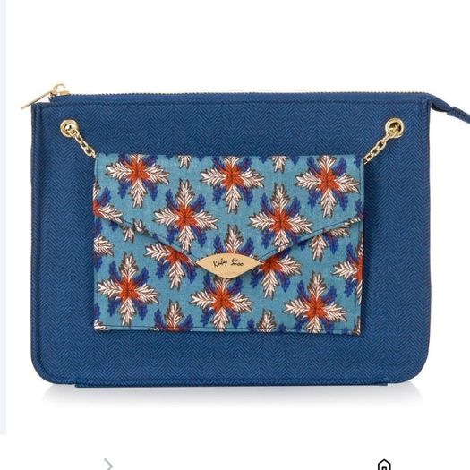 Ruby Shoo "New York" Teal Blue Clutch Crossbody Bag
