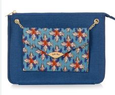 Ruby Shoo "New York" Teal Blue Clutch Crossbody Bag