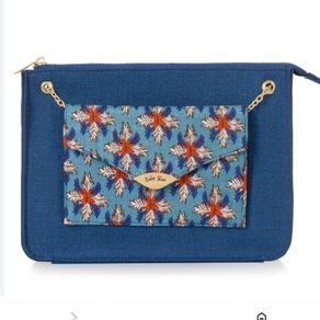 Ruby Shoo "New York" Teal Blue Clutch Crossbody Bag