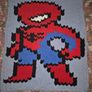 Spiderman Inspired chunky knit blanket - Handmade Image 10