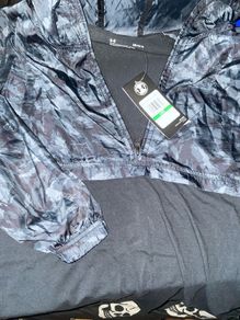 Under Armour 1/4 zip training hoody rain top camo