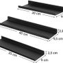 New Set of 3 Black Metal Floating Shelves - FREE P&P Image 5