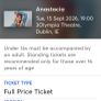 Anastacia Dublin Tusday Concert 1 Standing Ticket Image 3
