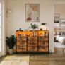 Chest of Drawers Bedroom, Dresser Cabinet with 2 Sockets, 2 USB Ports and 10 Colored LED Strips Image 8