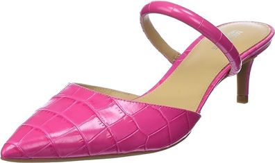 MICHAEL KORS Ladies Jessa Mule Kitten Heeled Leather Heels ,Cerise, 40 EU, 7.5 UK