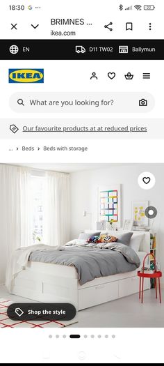 IKEA double storage bed