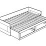 Single/Double Sofa bed Image 3