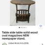 Vintage 1970's Mahagany oval occasional table with magazines storage Image 7