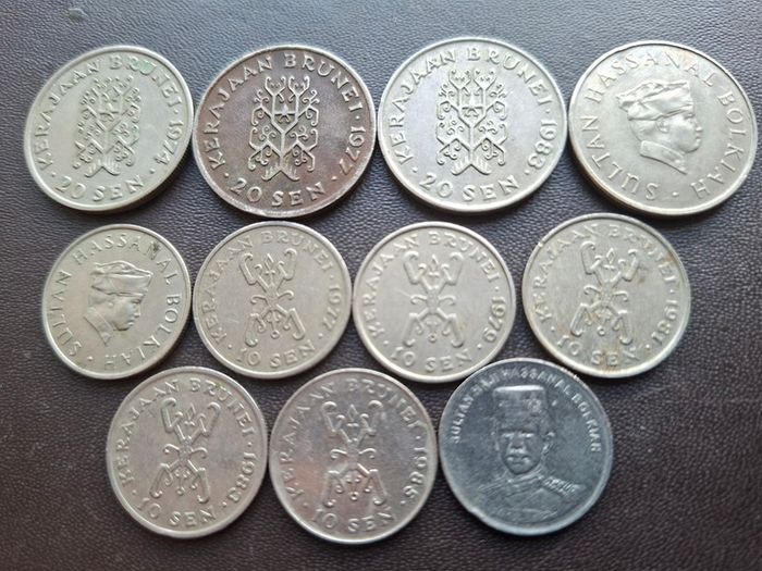 Brunei. Lot of 11 coins (1977-2014)