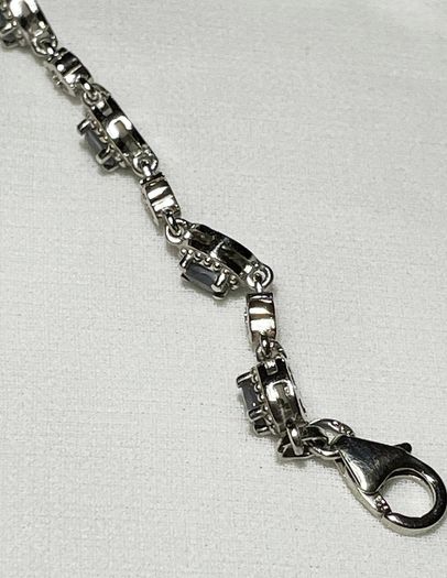 Sterling silver 925 bracelet with natural Alexandrite and Zircon