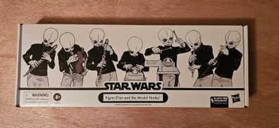 Star Wars Set Of 7 Figures Figrin D'an & The Modal Nodes Set 3.75 " Scale From The New Vintage Wave New & Unopened