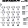 20Pcs Crystal Door Knobs for Cupboards with 40 Screws of 2 Sizes 25mm, 10mm, Diamond Shape Cabinet Knobs, Pull Handle with Screw, Drawer knobs, Dresser, Chest Canister Drawer Handles (FREE POSTAGE) Image 5