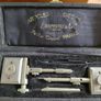 Antique set of architectural drawing instruments in original boxes plus extras in a lovely walnut wooden box Image 4