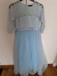 Blue Lace Flower girl dress 9-10