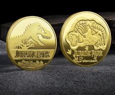 Souvenir Coin REPLICA Commemorative Coins Medallion Badges Coins Jurassic Park Dinosaurs Coins