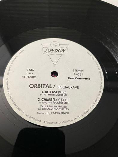 Orbital - Special Rave (Maxi 45) - 12" Vinyl DJ Promo - 1991 FFRR Records - France Release