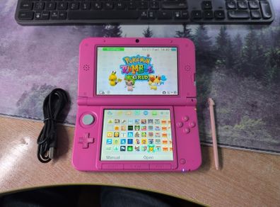 Nintendo 3DS XL pink - modded with 100 games